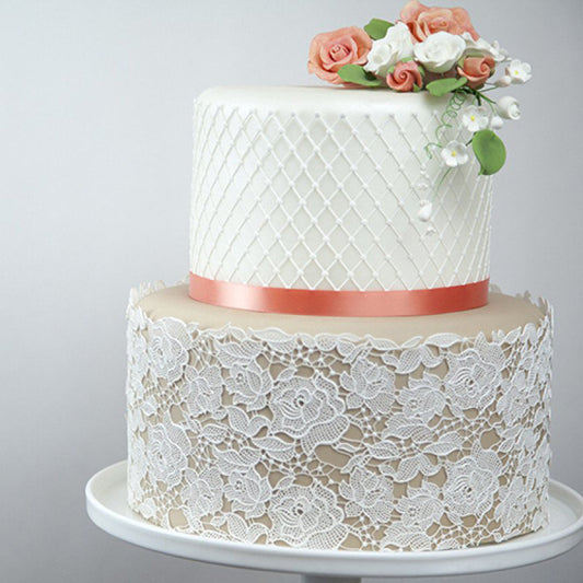 Reversable Rose Lace Cake Border Mold