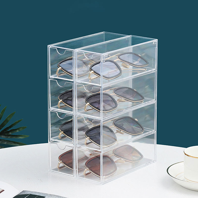 Small Clear Acrylic Stackable Storage Drawers-4PC