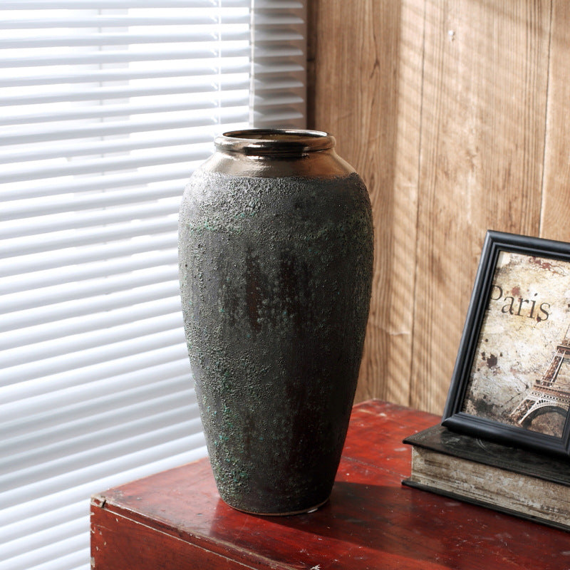 Vase Chinese Bronze Minimalist Stoneware