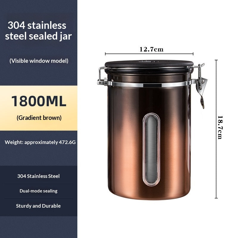 Coffee Bean Airtight Storage Can-One-way Vent