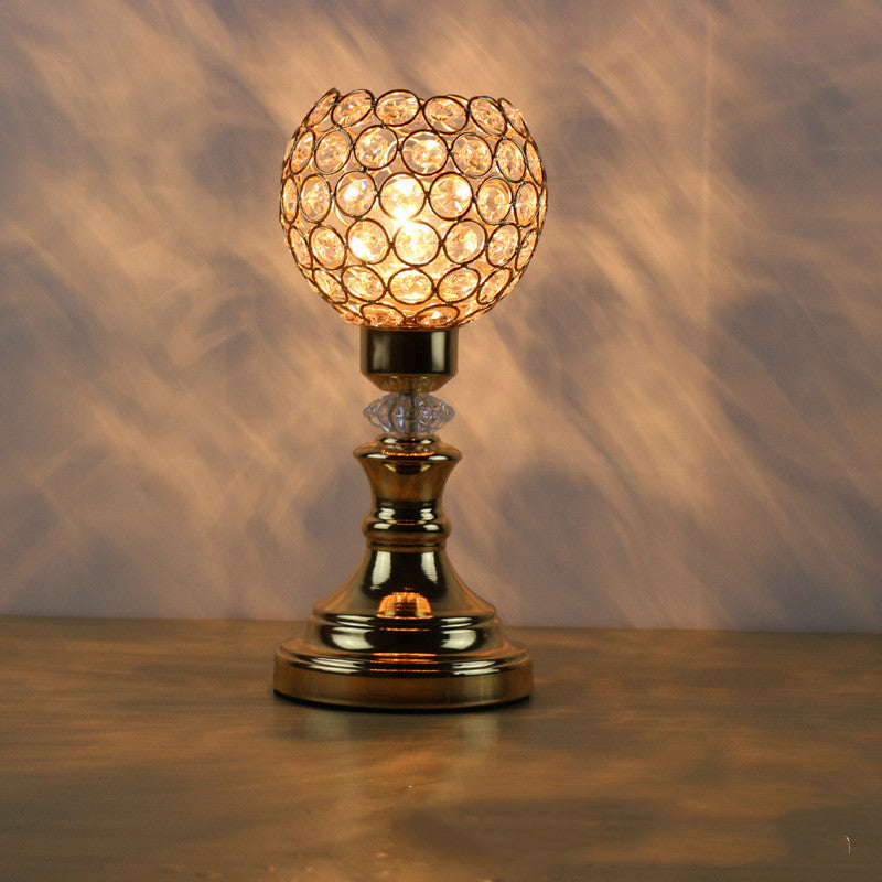 Crystal Cup Candlestick Table Lamp