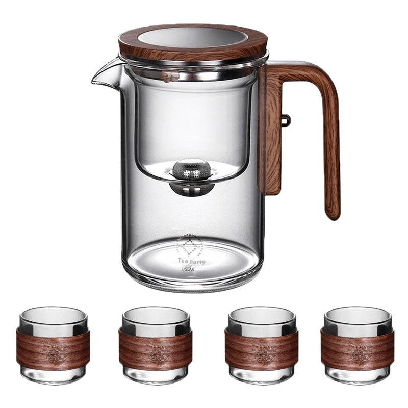 Elegant Glass & Wood Tea Brewer