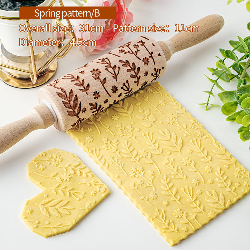 Botanical Embossed Rolling Pin