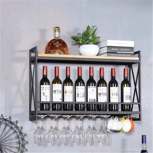 Wrought Iron Wall Wine Rack