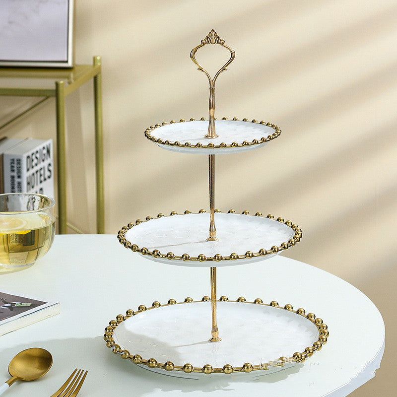 Ceramic Tiered Dessert Tray for Fruit, Snacks, Desserts or Candy