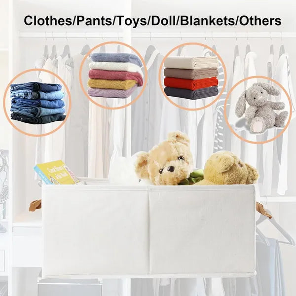 Cloth Storage Bins-Foldable with Handles-3PC