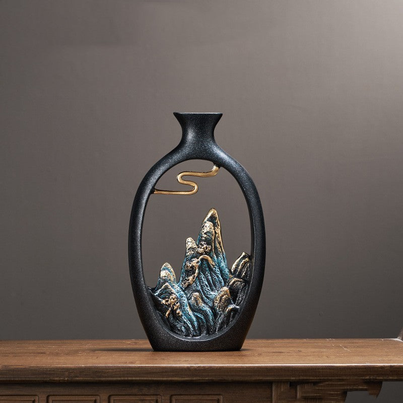 Chinese Mountain View Vase