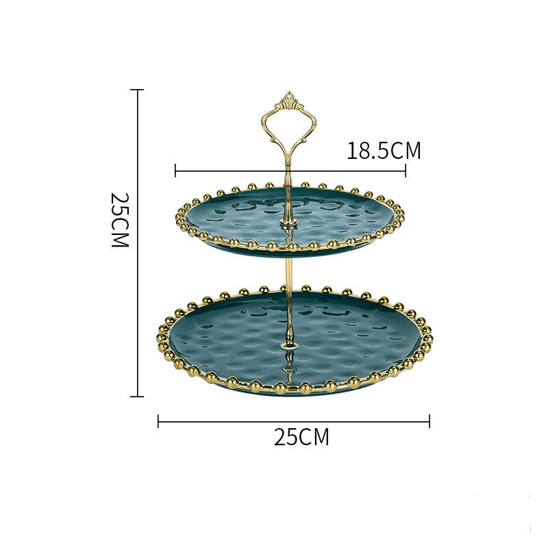 Ceramic Tiered Dessert Tray for Fruit, Snacks, Desserts or Candy
