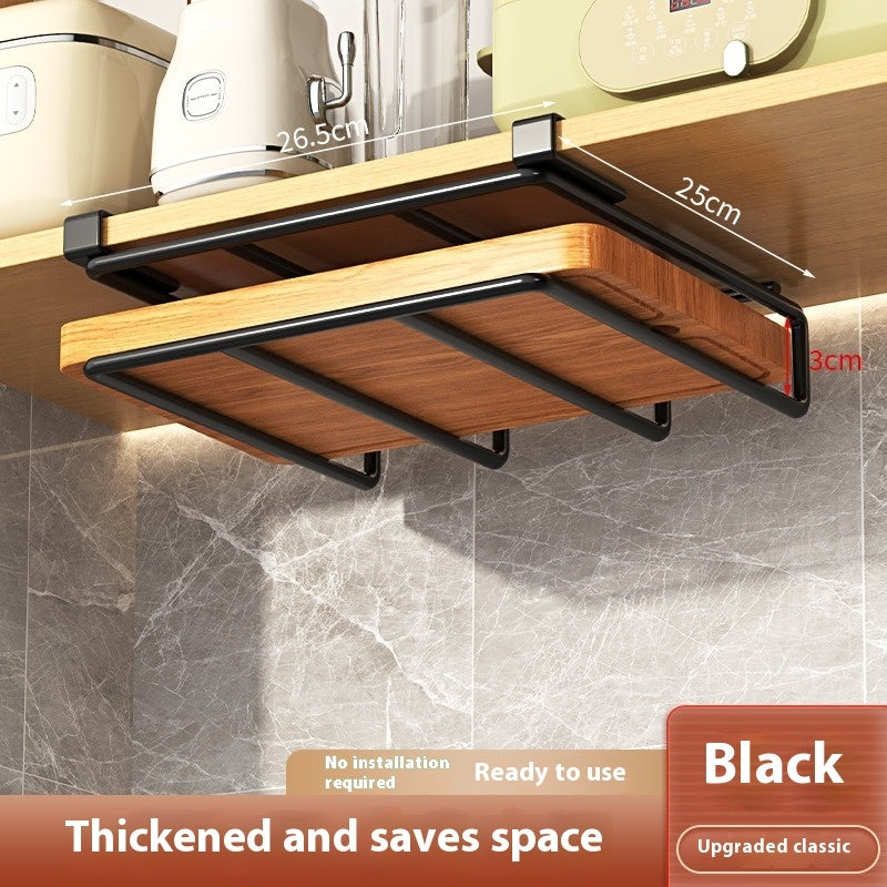 2-Tier Cutting Board Rack-Under Shelf Mount with Extra for Accessories