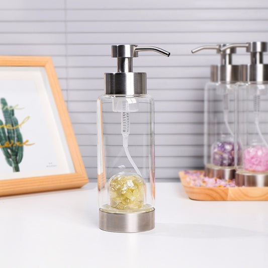 Natural Crystal Gravel Glass Pump Bottle