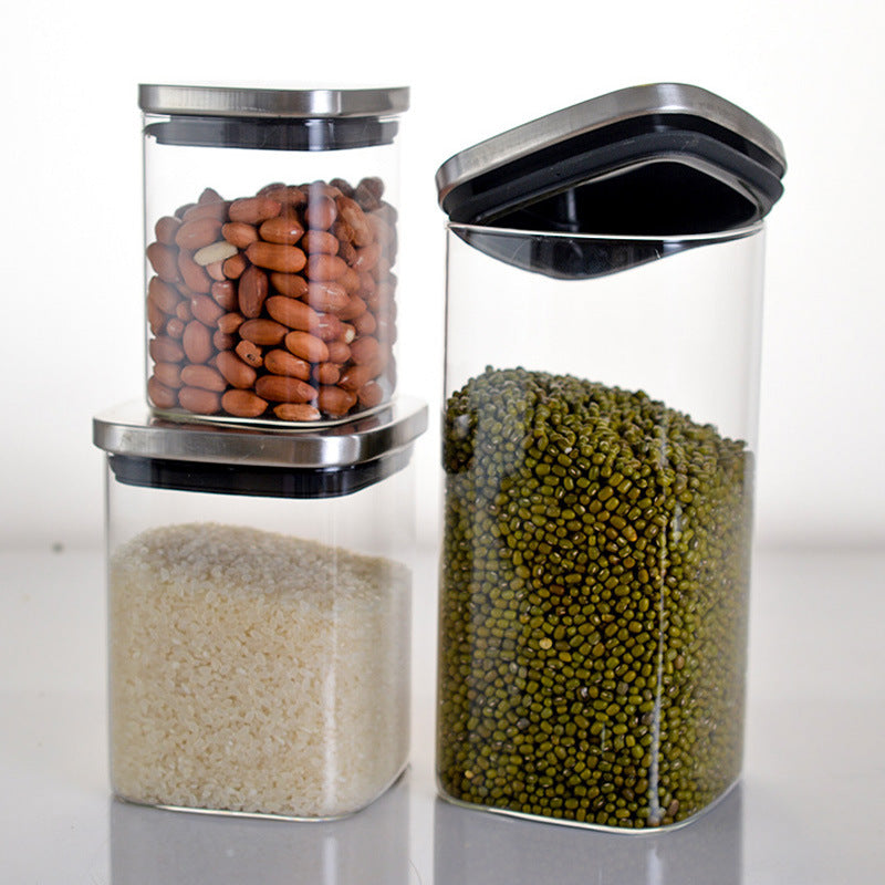 Clear Airtight Pantry Storage with Bamboo Lid