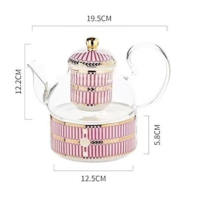 Ceramic & Glass Candle Teapot in 2 Designs