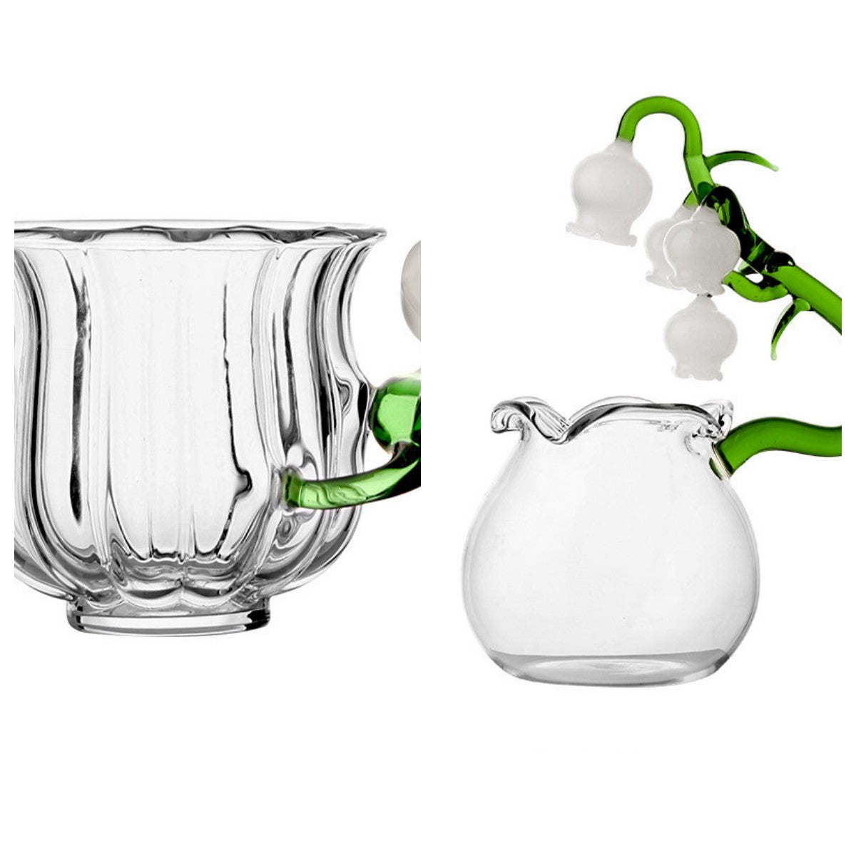 Bell Orchid Glass Tea Set