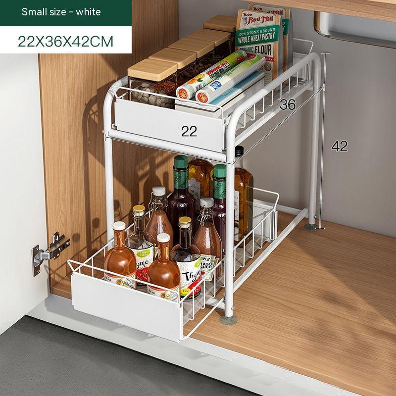Metal 2-Tier Pull Out Organizer Rack-Variety of Colors