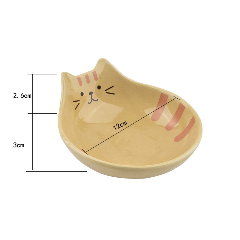 Japanese Cat Face Ceramic Bowl