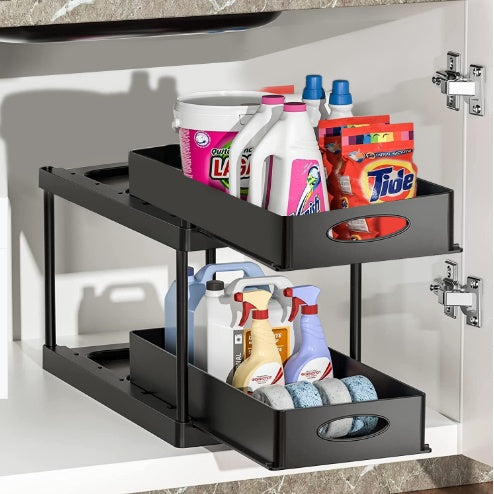 2-Tier Sliding Cabinet Under Sink Pullout Organizer