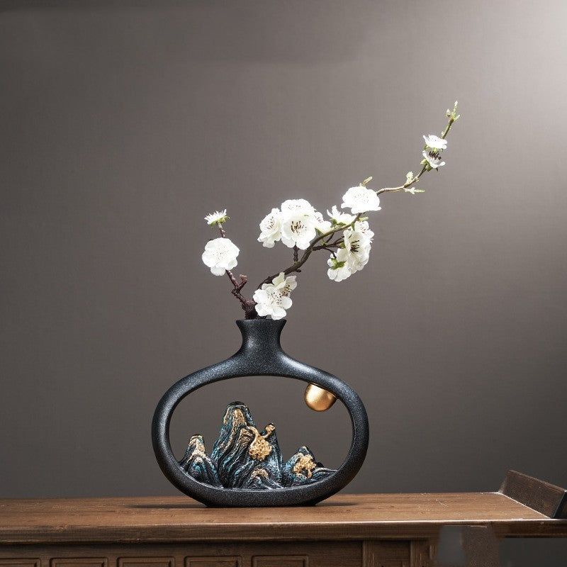 Chinese Mountain View Vase