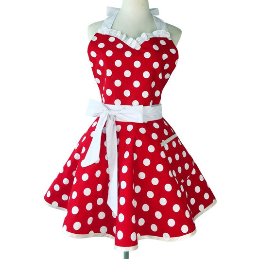 Flared Polka Dot Princess Apron