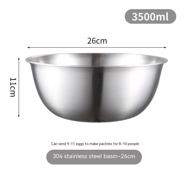 Kitchenware: Stainless Steel Mixing Bowl & Mesh Sieve