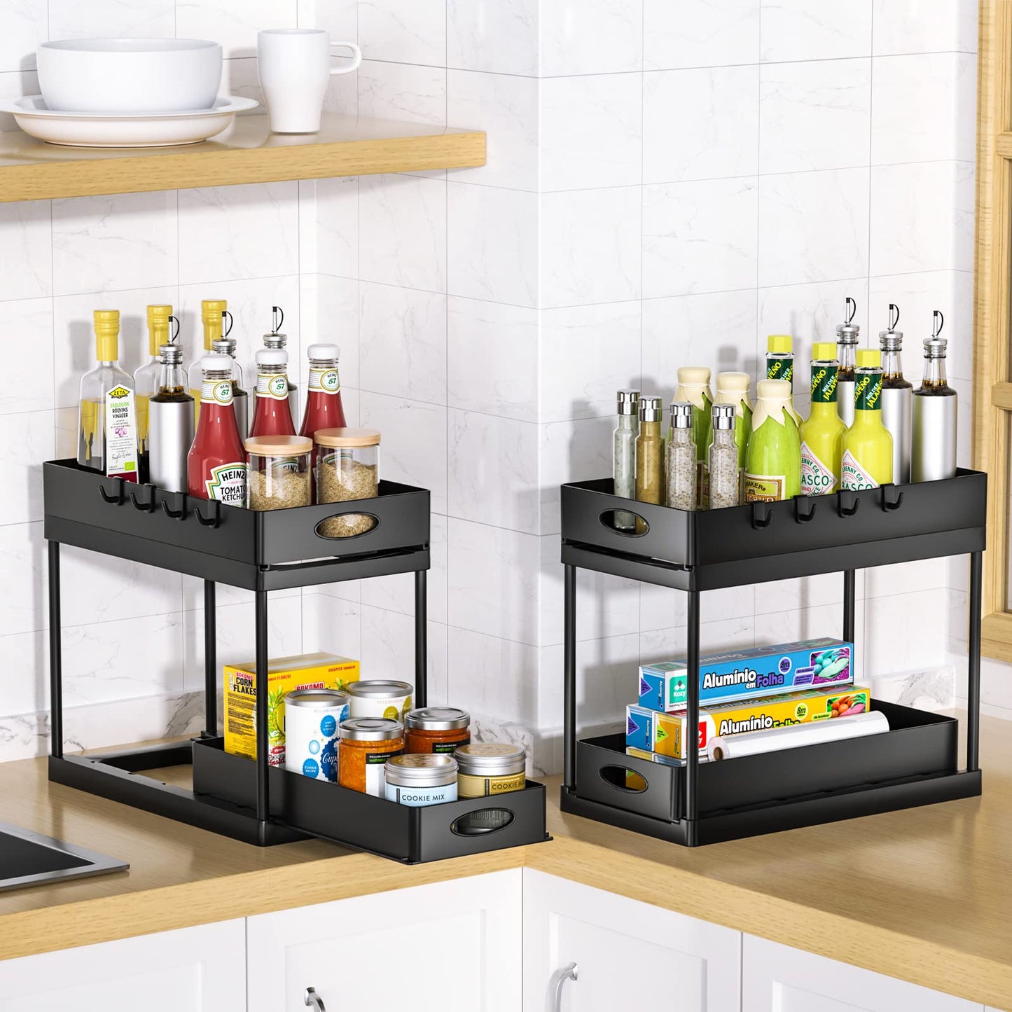 2-Tier Sliding Cabinet Under Sink Pullout Organizer