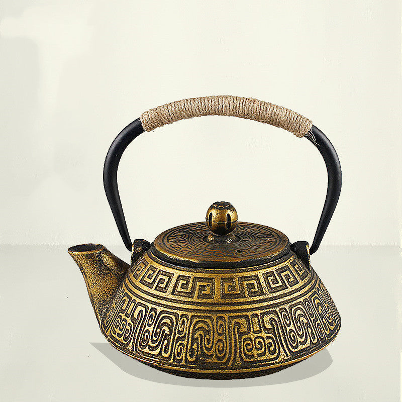 Golden Cast Iron Tea Kettle