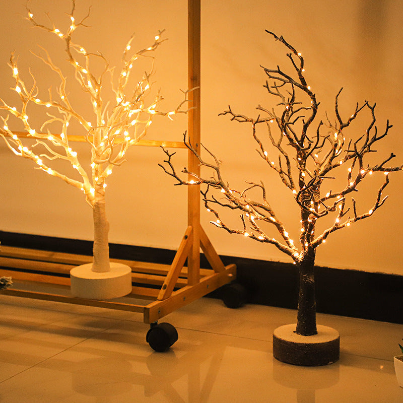 Lamps: Winter Tree Branches with Fairy Lights LED Table Lamp