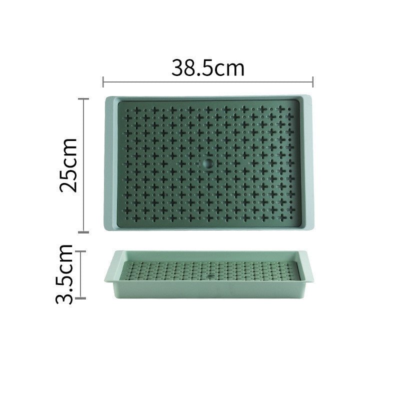 Serving Tea Tray with Drain Mat