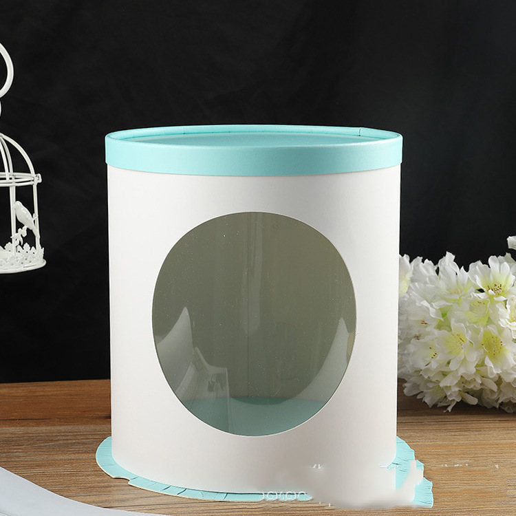 Tall Round Cake Box with Front Window