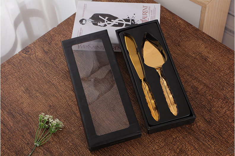 Serveware: 2PC Luxury Gold Server Set