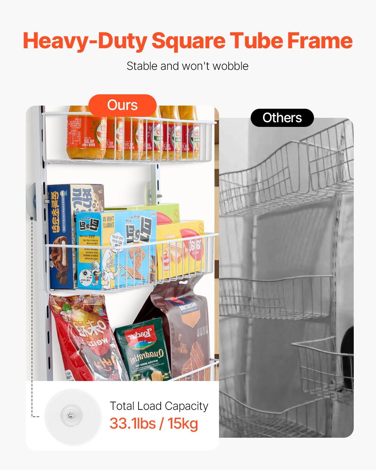 10-Tier Over The Door Pantry Organizer Hanging Storage Rack Adjustable Kitchen