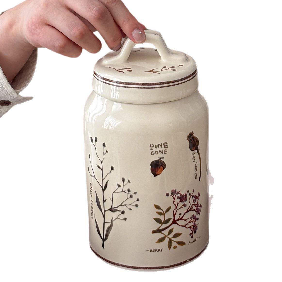 Ceramic Forest-style Countertop Canister