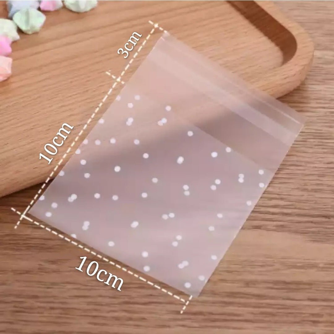 100PC Clear Plastic Snowflake Treat Bags