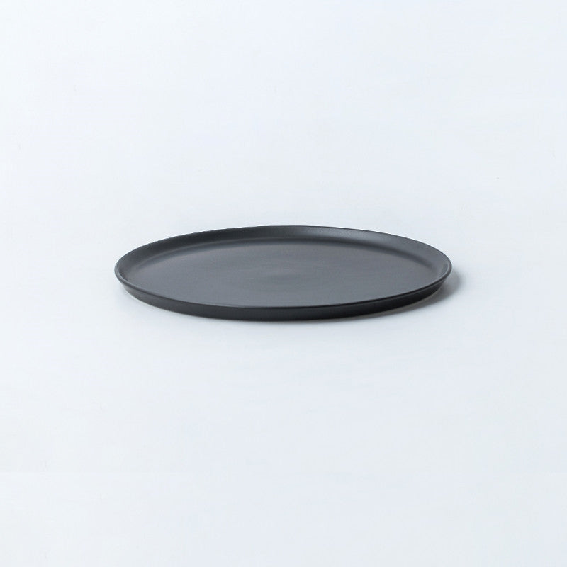 Round Nordic Style Matte Porcelain Serving Tray-Various Colors