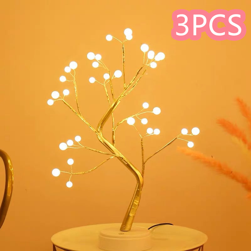 Copper Wire Fairy Light Tree Lamp