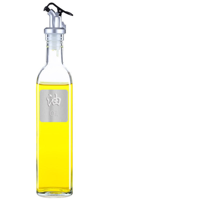 Glass Oil-Vinegar Bottle with Pour Spout