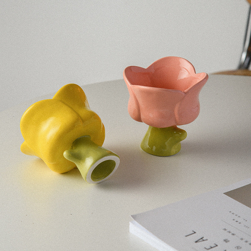 Flower Shaped Cup in Bright Spring Colors