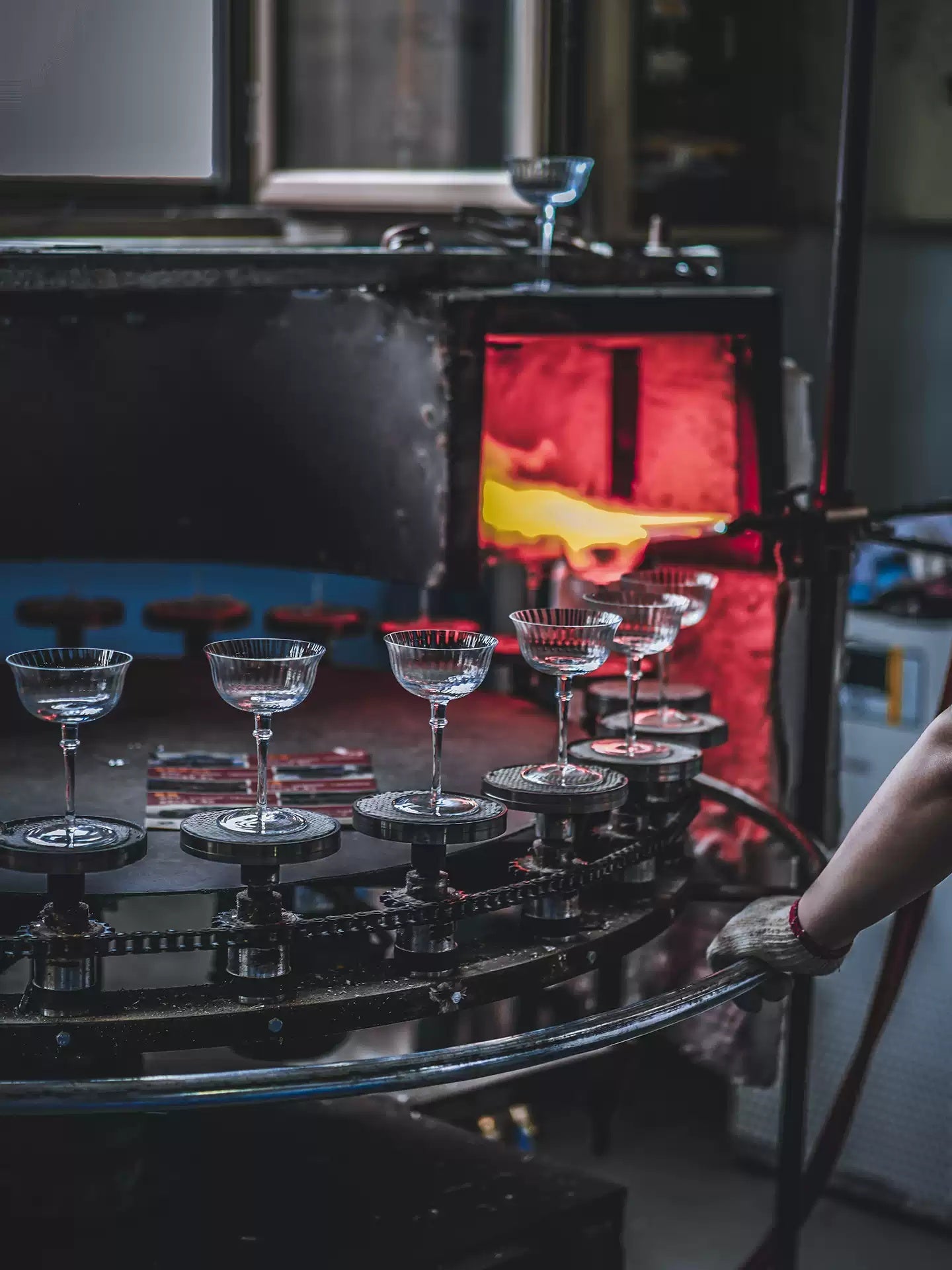 Fluted Coupe Cocktail Glass