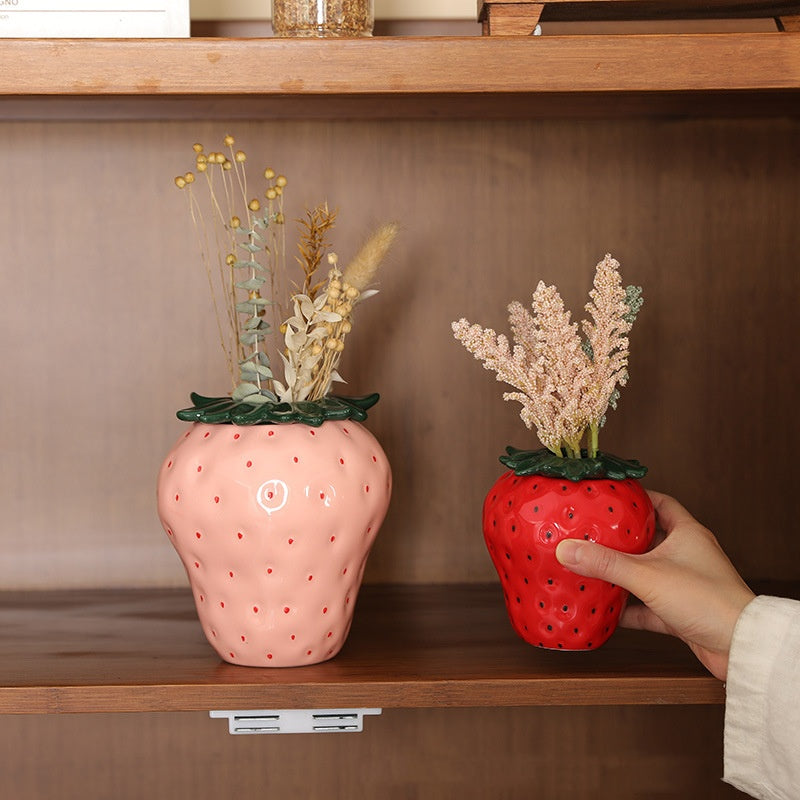 Vase Strawberry Ceramic