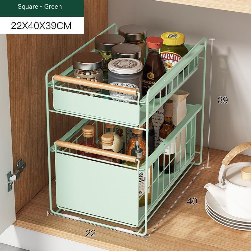 Metal 2-Tier Pull Out Organizer Rack-Variety of Colors