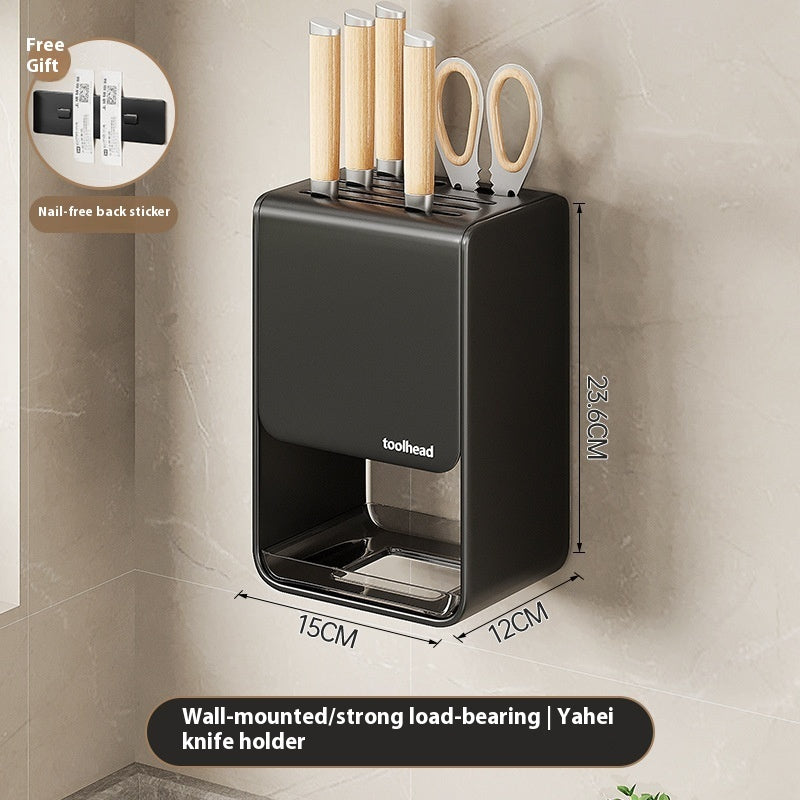Modern Metal Knife Holder Wall Mount or Countertop