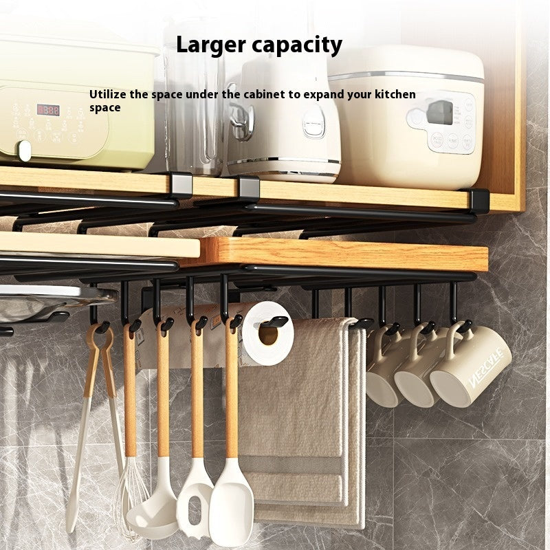 2-Tier Cutting Board Rack-Under Shelf Mount with Extra for Accessories