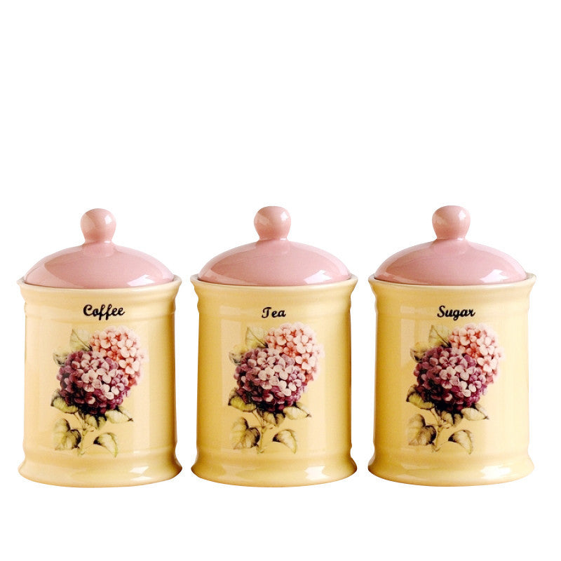 KITCHEN CONTAINERS-Airtight European Ceramic Kitchen Canisters