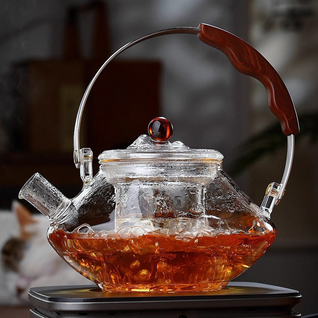 Heat-resistant Borosilicate Transparent Glass Teapot