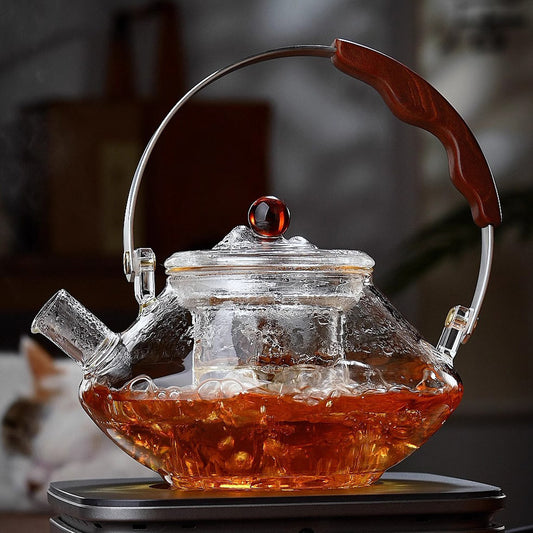 Heat-resistant Borosilicate Transparent Glass Teapot