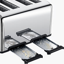 4-Slice Stainless Steel Toaster-Extra-Wide Slots by Geek Chef