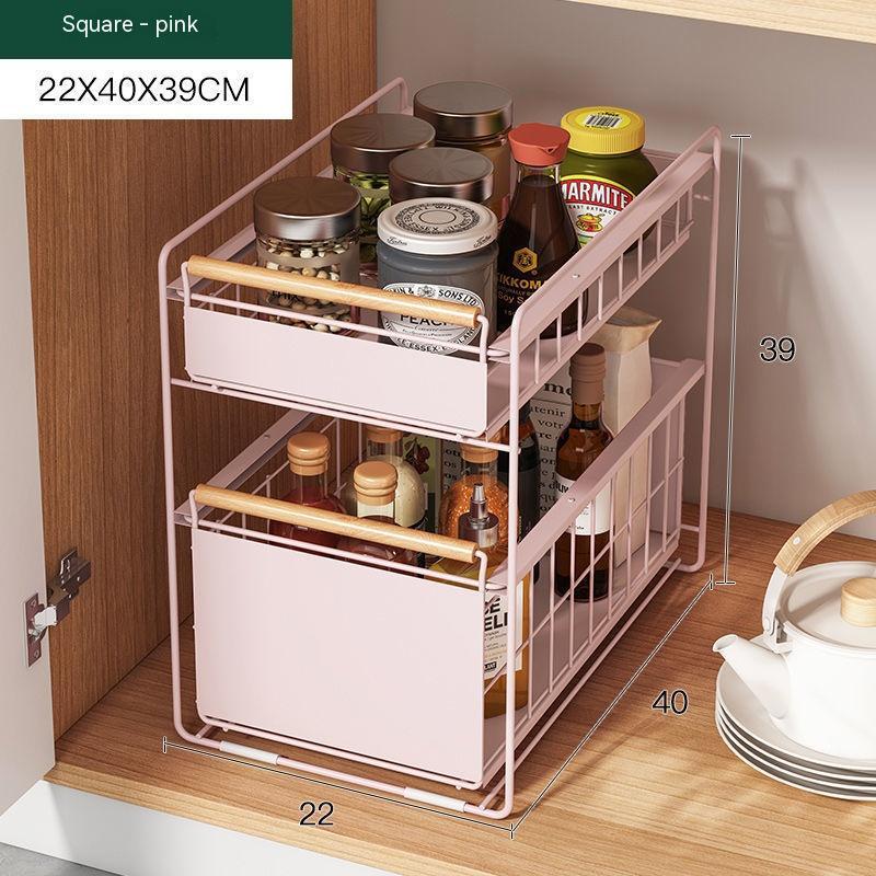 Metal 2-Tier Pull Out Organizer Rack-Variety of Colors