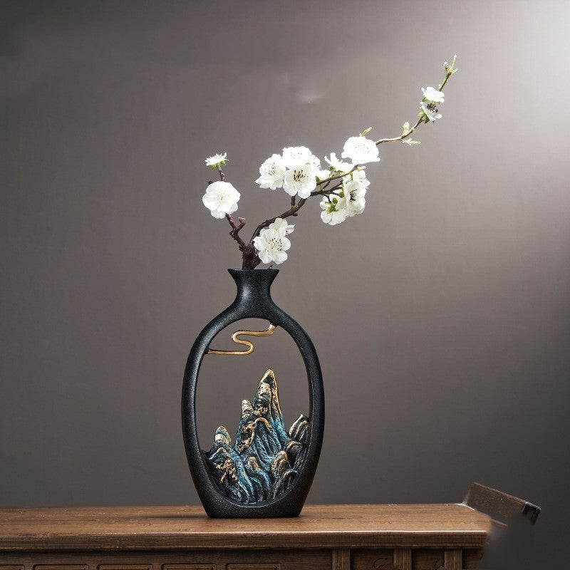 Chinese Mountain View Vase