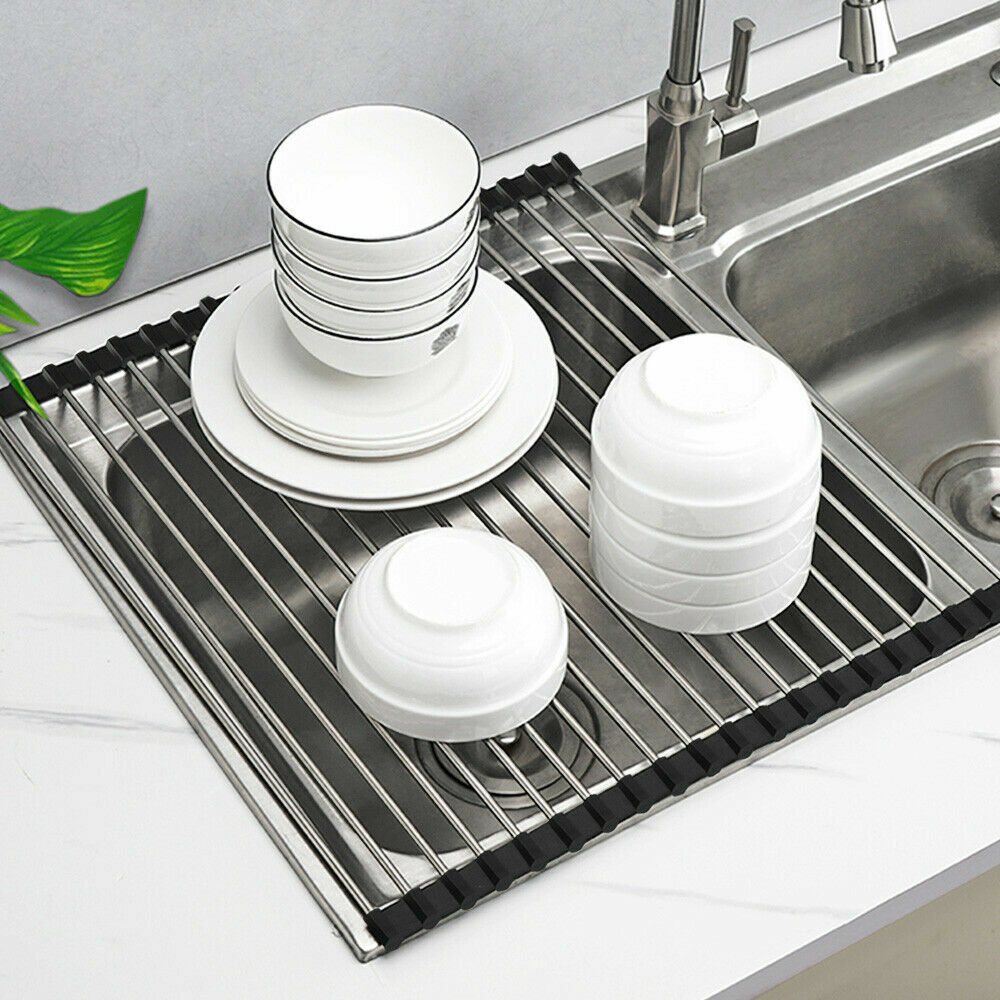 Metal Over-Sink Roll-up Utility Rack