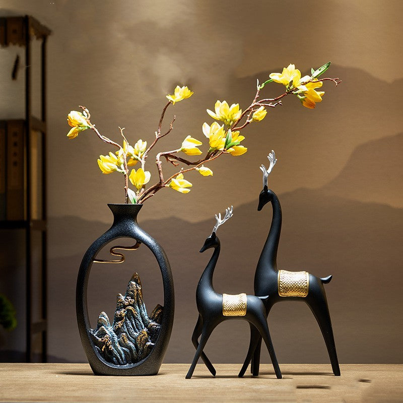 Chinese Mountain View Vase