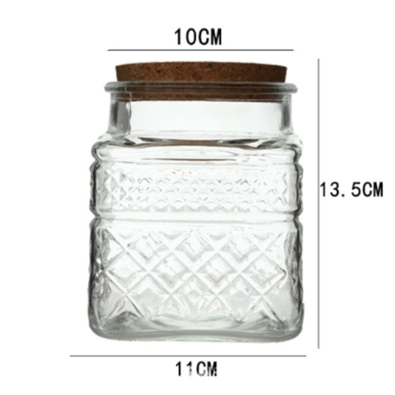 Airtight French Glass Jars with Bamboo Lid